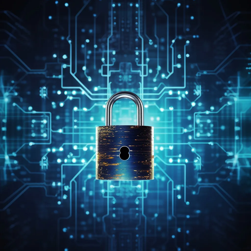 HighCaliberDMS_photograph_of_padlock_on_blue_tech_background_gr_afdb1c6f-554b-48dc-a719-0273cd98db19 The Transformation of Custom Software Development by Cloud Technology