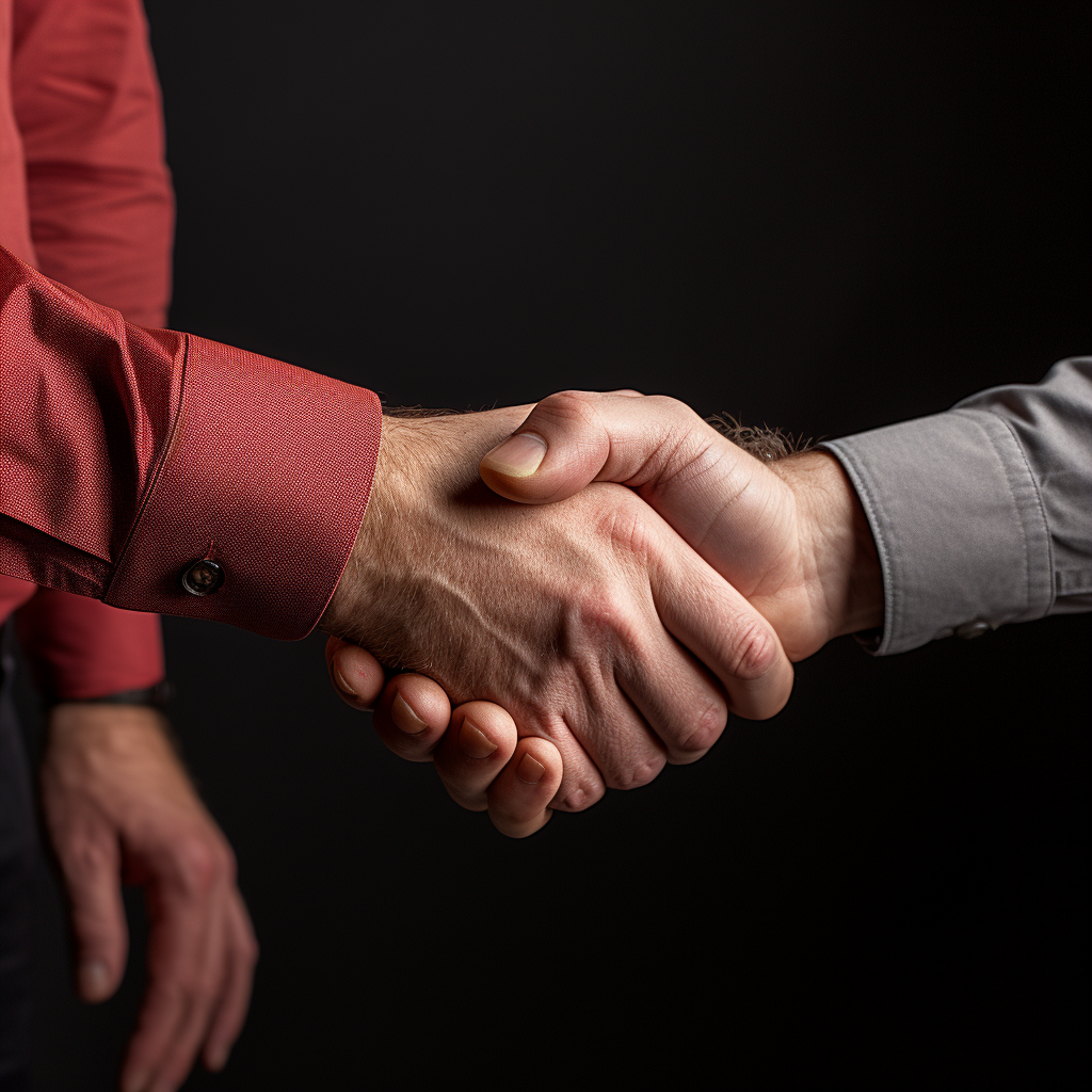 HighCaliberDMS_photograph_of_2_men_shaking_hands_greyish_red_ba_ce6ea132-c0fd-44e5-a7f0-3b83465deef9 From Chaos to Control: How ERP Systems Revolutionize Business Operations