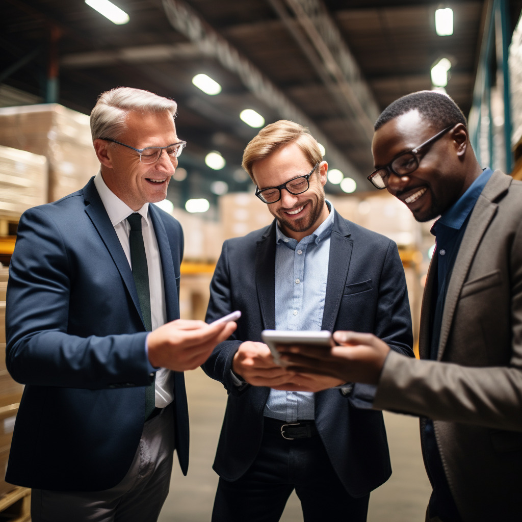 HighCaliberDMS_men_working_in_warehouse_in_small_group_smiling__6f37e374-f173-4298-aafe-dfdab21c95af Increased Visibility To Operational Data Can Help Manufacturers Identify Key Opportunities