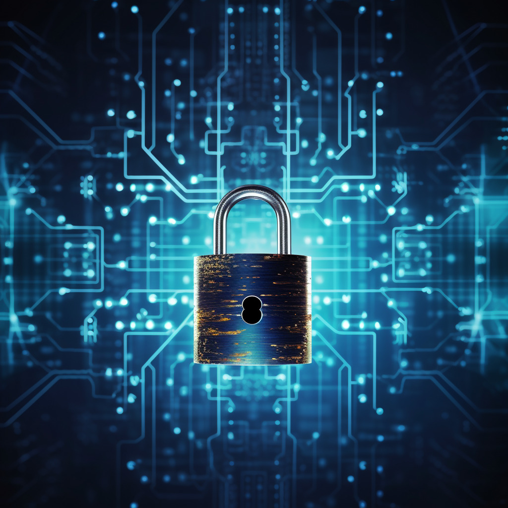 HighCaliberDMS_photograph_of_padlock_on_blue_tech_background_gr_afdb1c6f-554b-48dc-a719-0273cd98db19 The Transformation of Custom Software Development by Cloud Technology
